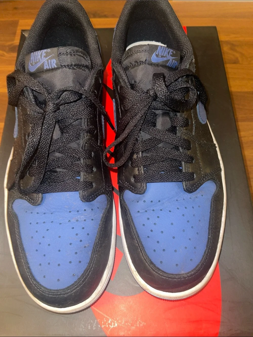 Nike Air Jordan 1 Low OG Mystic Navy Men's Size 12 Leather Sneakers CZ0790-041